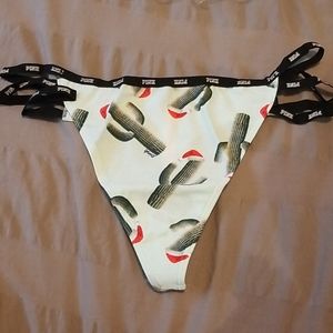 Christmas Cactus PINK Victoria secret panties